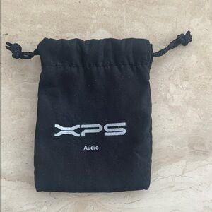 XPS Audio Black Drawstring Pouch 3”x3 1/2”